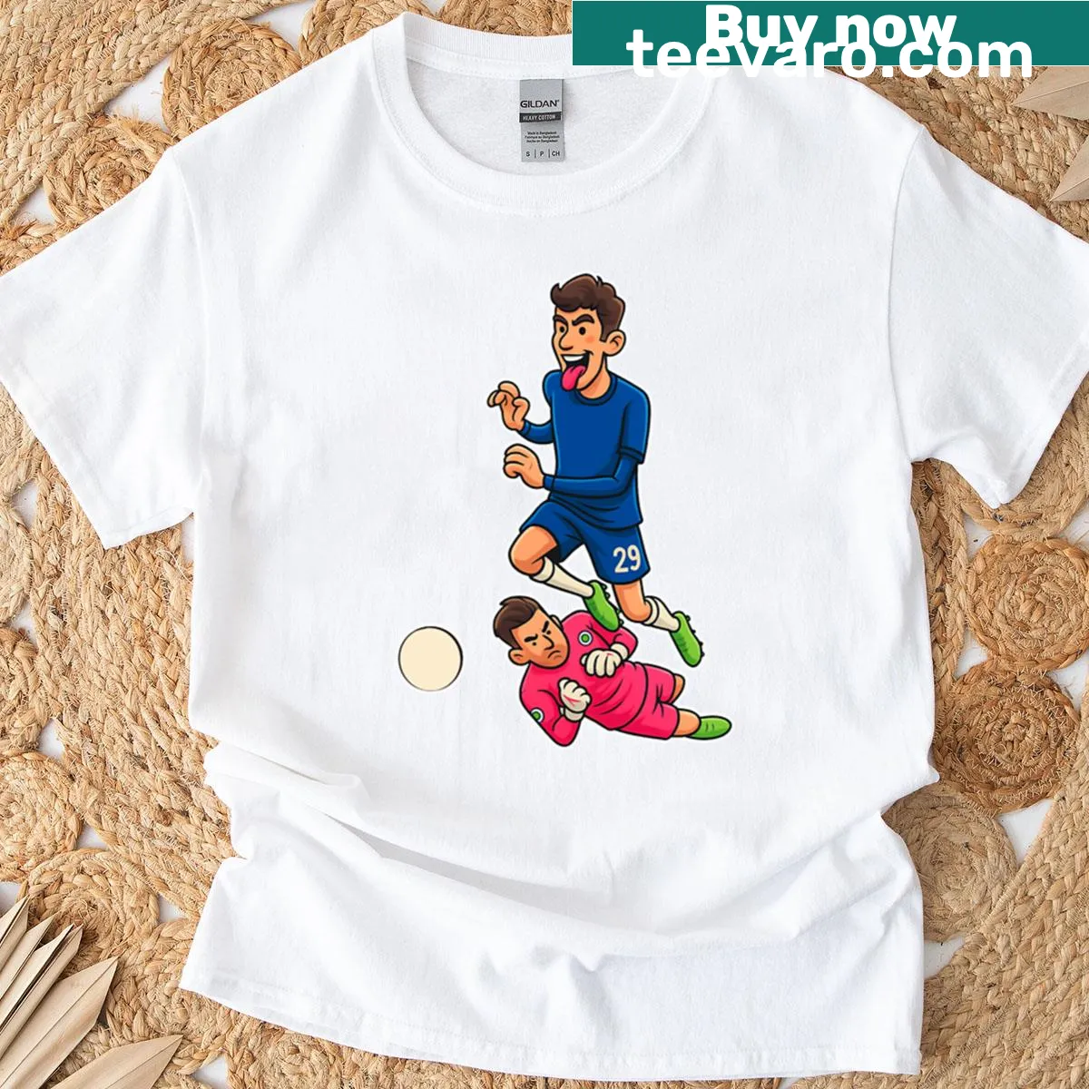 T-shirt featuring Kai Havertz's name and number for fans. — on a men's t-shirt