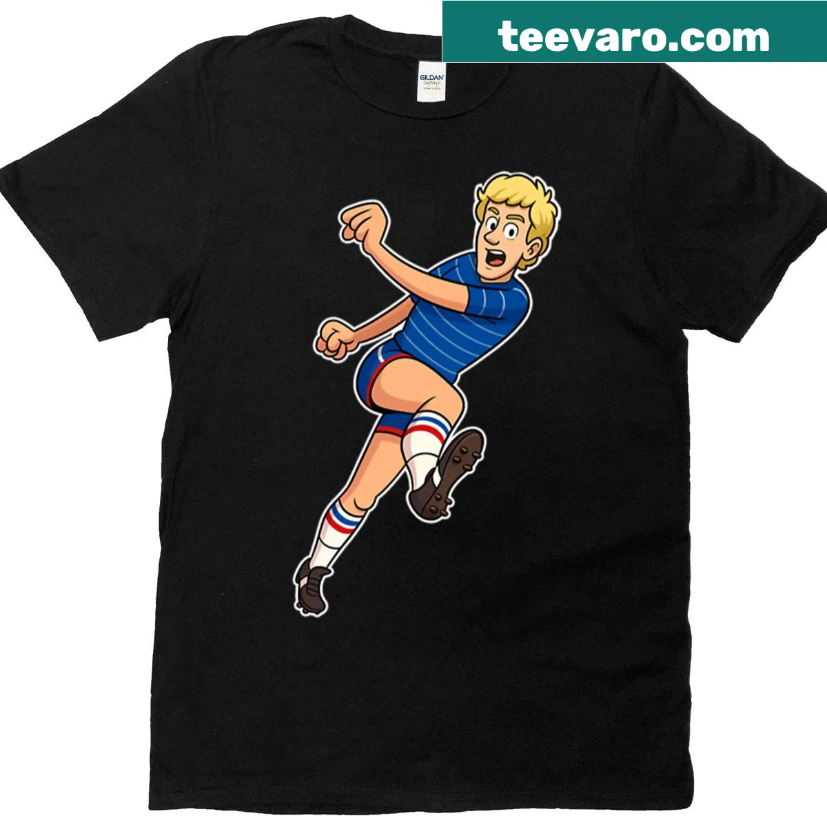 Oversized T-shirt featuring vintage design of Kerry Dixon — on a men's t-shirt