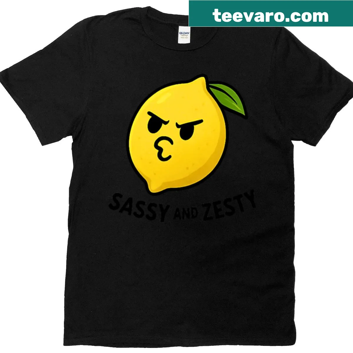 Cute lemon illustration featured on a t-shirt — on a men's t-shirt