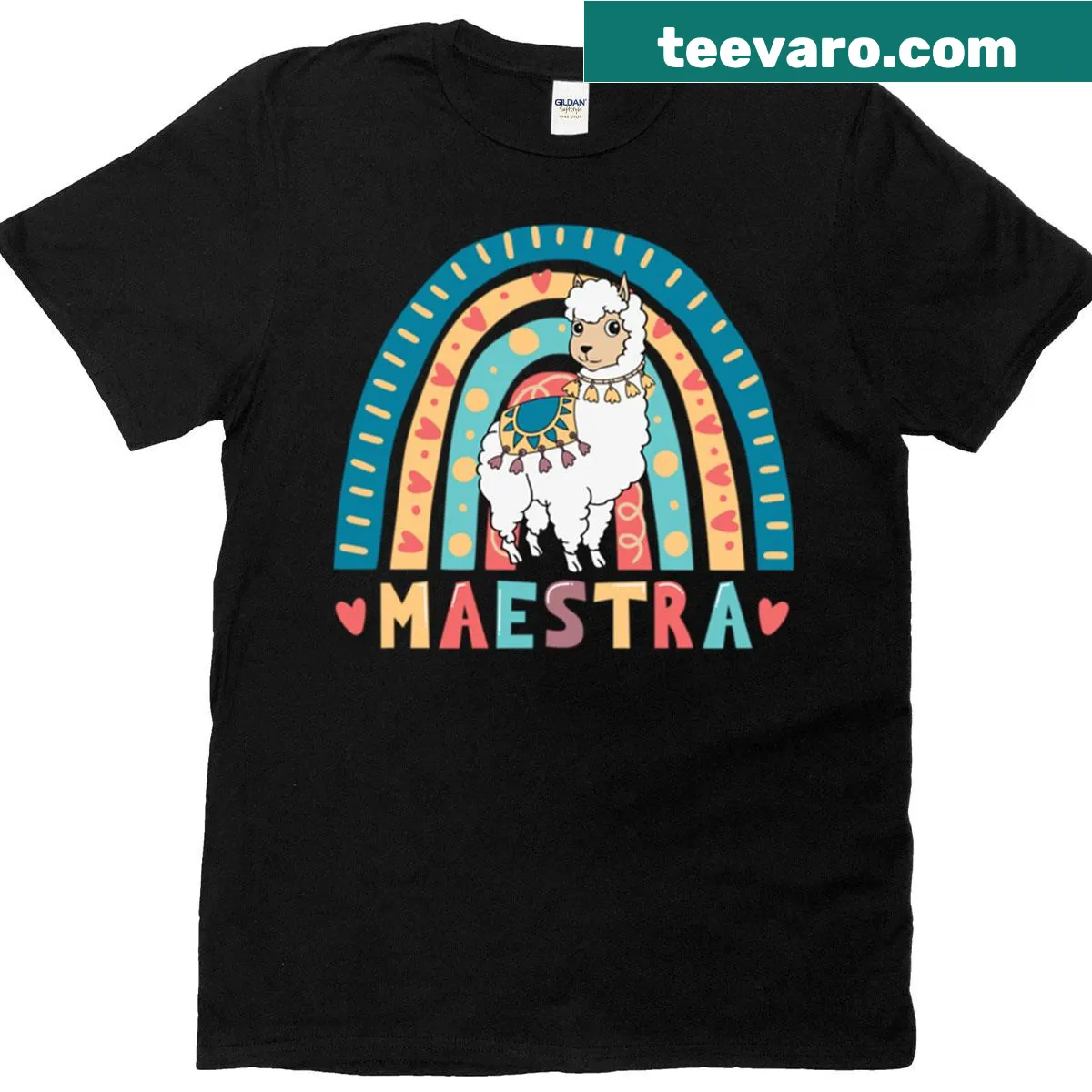 Cute llama graphic with funny text on a T-shirt — on a men's t-shirt