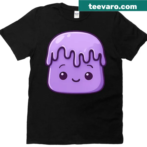 T-shirt featuring an abstract melting face design in line-art style