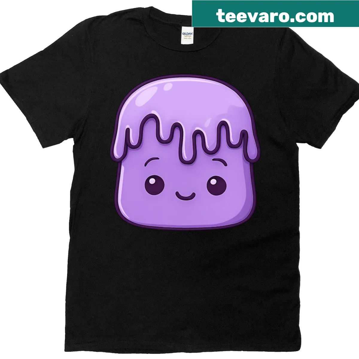 T-shirt featuring an abstract melting face design in line-art style — on a men's t-shirt