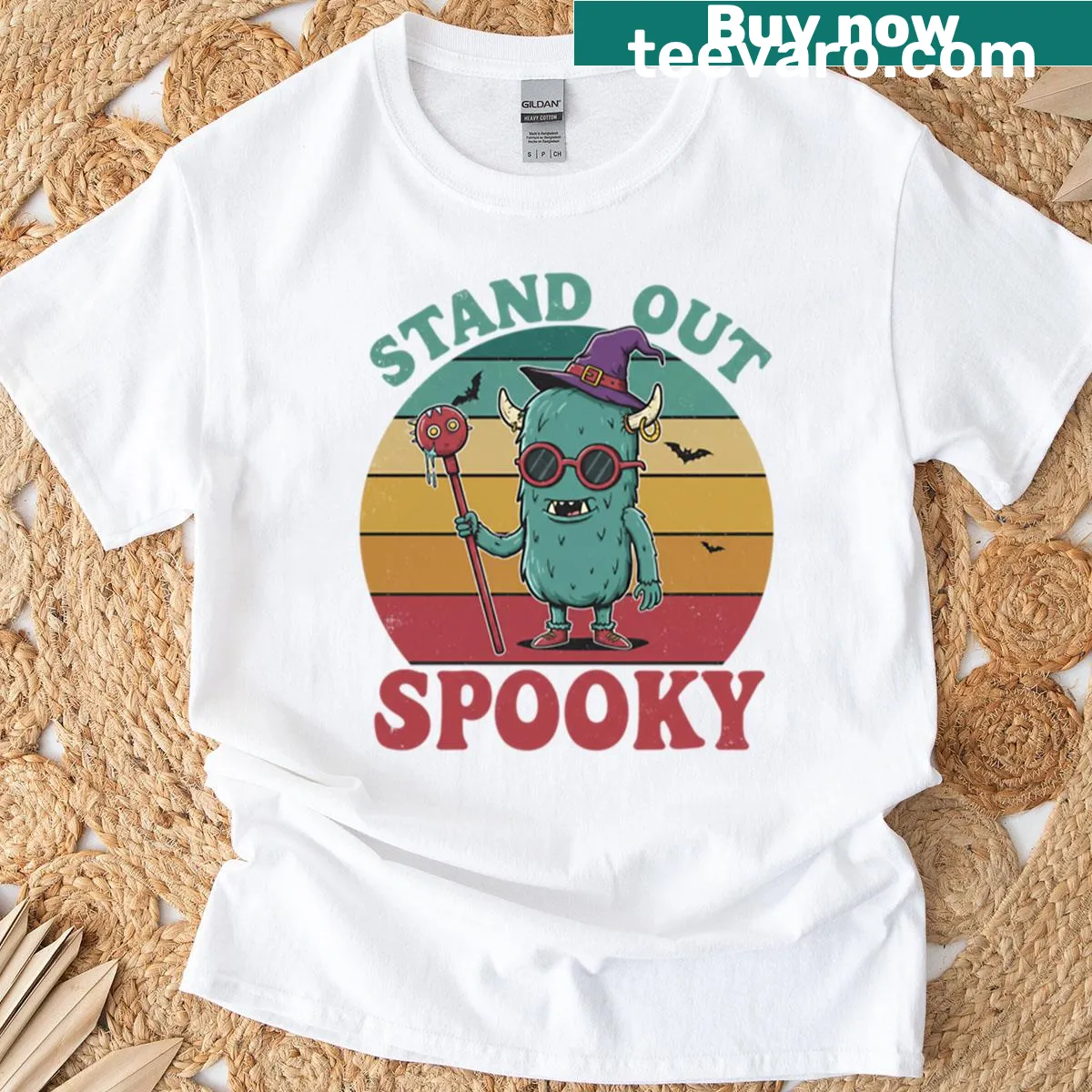 Funny Halloween t-shirt with a ghost pun for spooky season — on a men's t-shirt