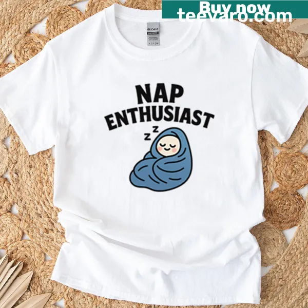 Nap Enthusiast text graphic T-shirt