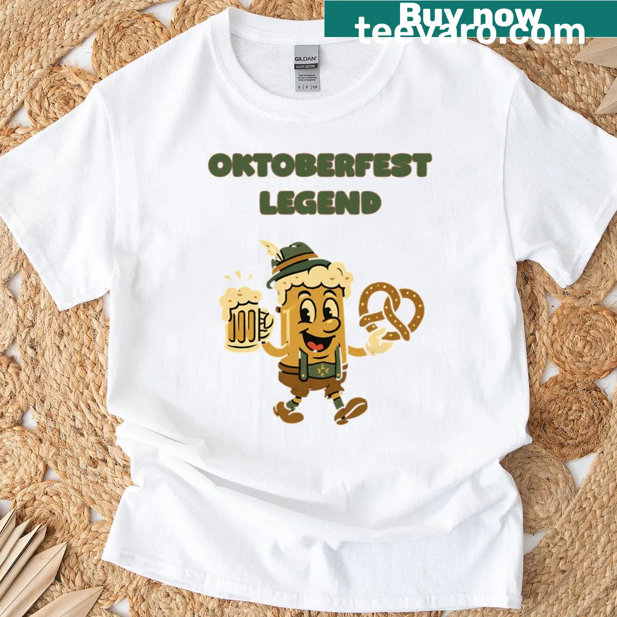 Oktoberfest-themed t-shirt celebrating beer festival culture — on a men's t-shirt