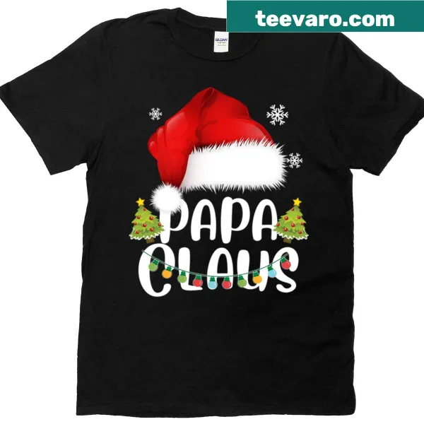 Papa Claus T-shirt with Santa graphic for Christmas