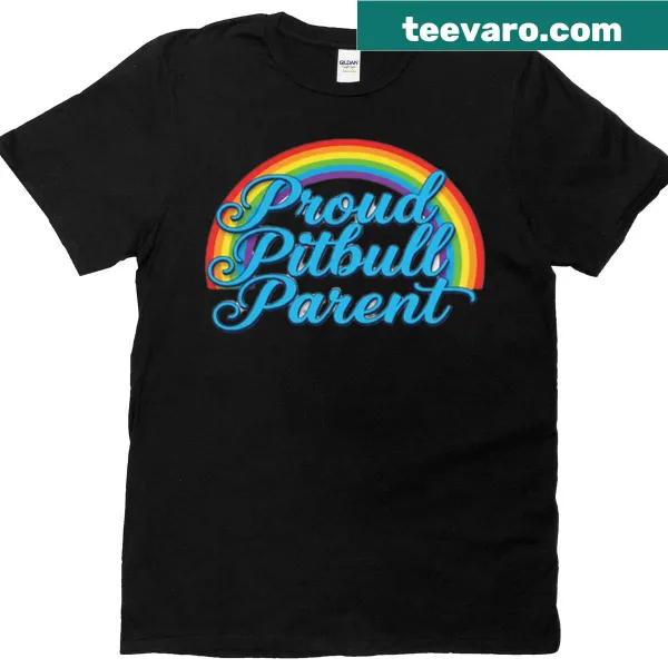 Proud Pitbull Parent T-shirt with dog illustration