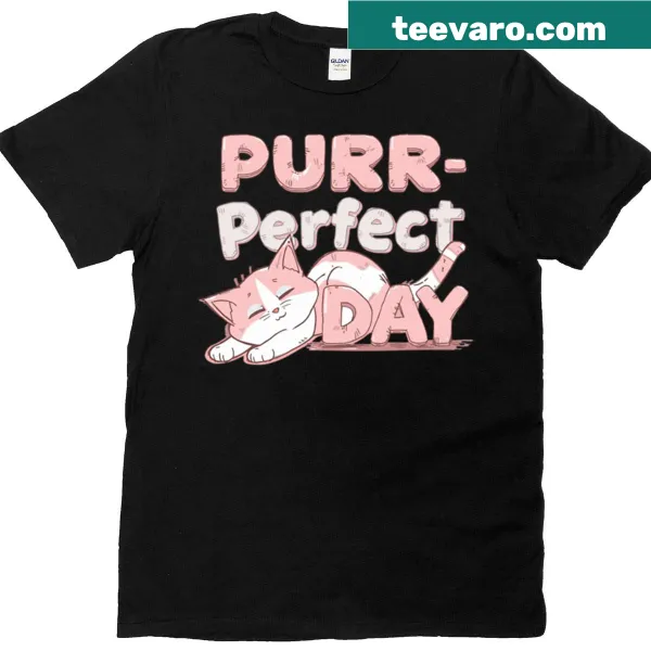 Cute cat pun design on a playful T-shirt.