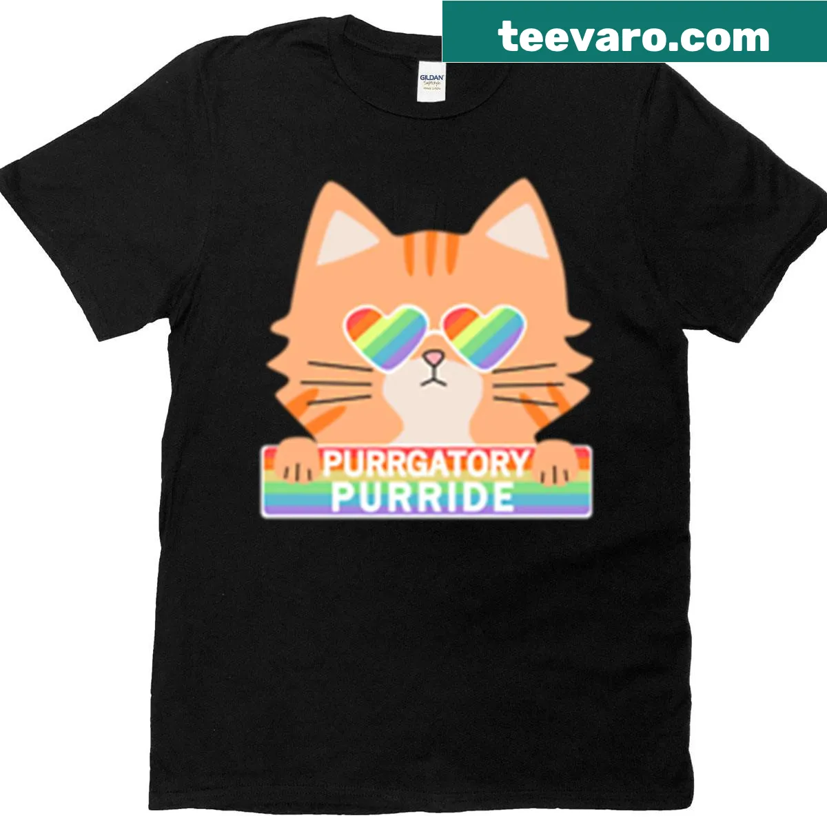 Oversized pocket T-shirt with playful cat illustrations — on a men's t-shirt