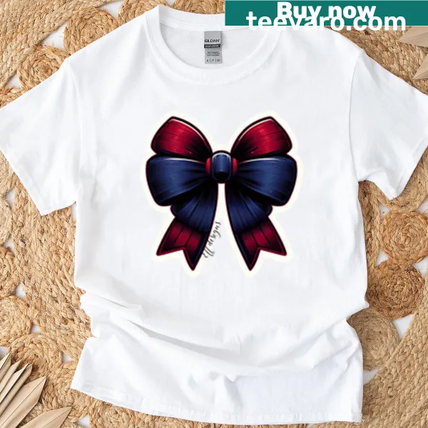 Simple bow graphic design on a t-shirt