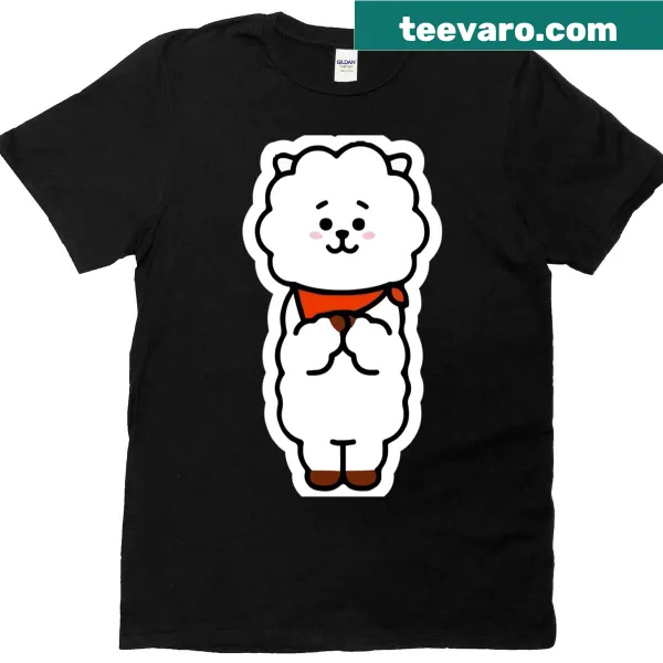 Cute RJ character from BT21 on a T-shirt