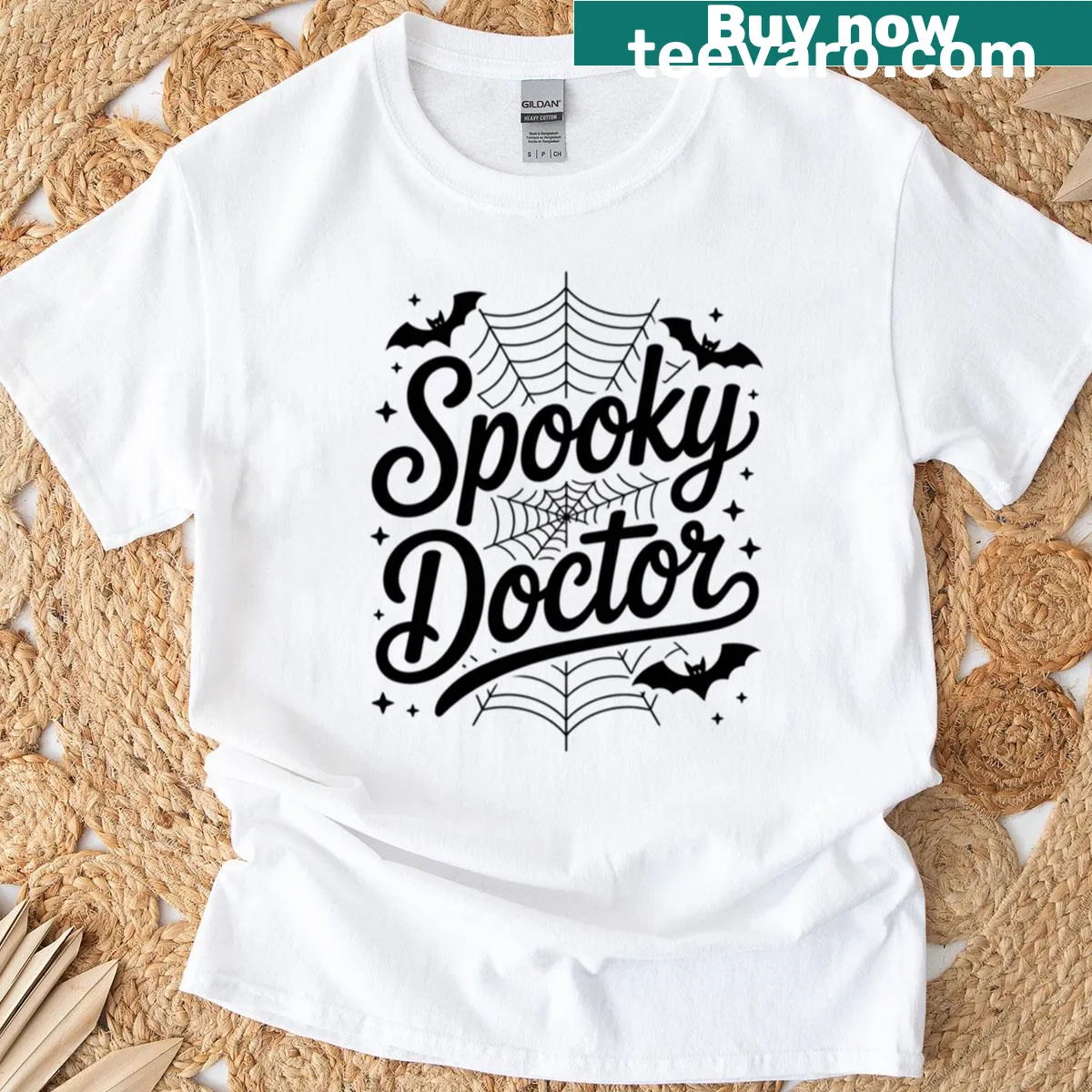 Funny spooky doctor graphic for Halloween — on a men's t-shirt