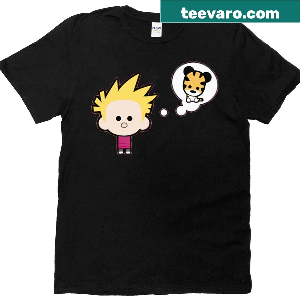 Oversized t-shirt featuring whimsical tiger illustrations for kids — on a men's t-shirt