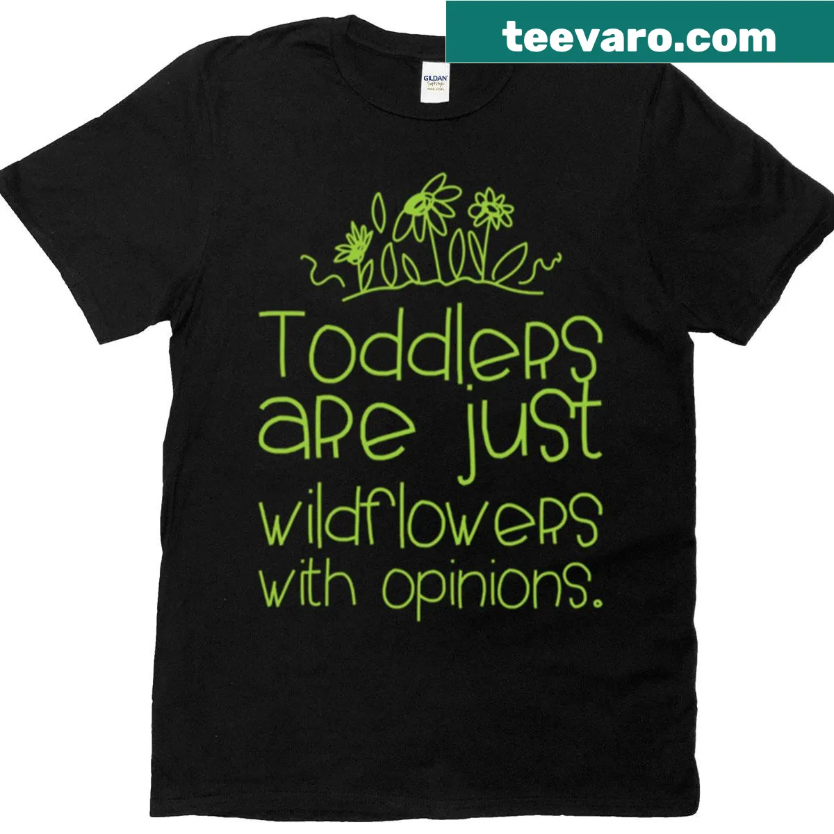 Whimsical typography t-shirt celebrating toddlers' opinions — on a men's t-shirt