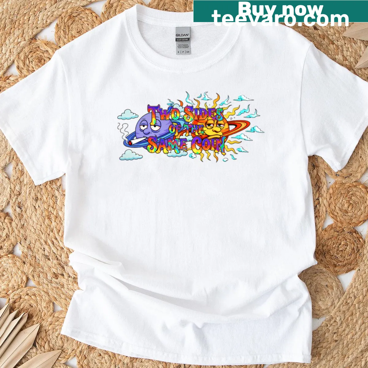 Psychedelic stoner artwork illustration on a T-shirt — on a men's t-shirt