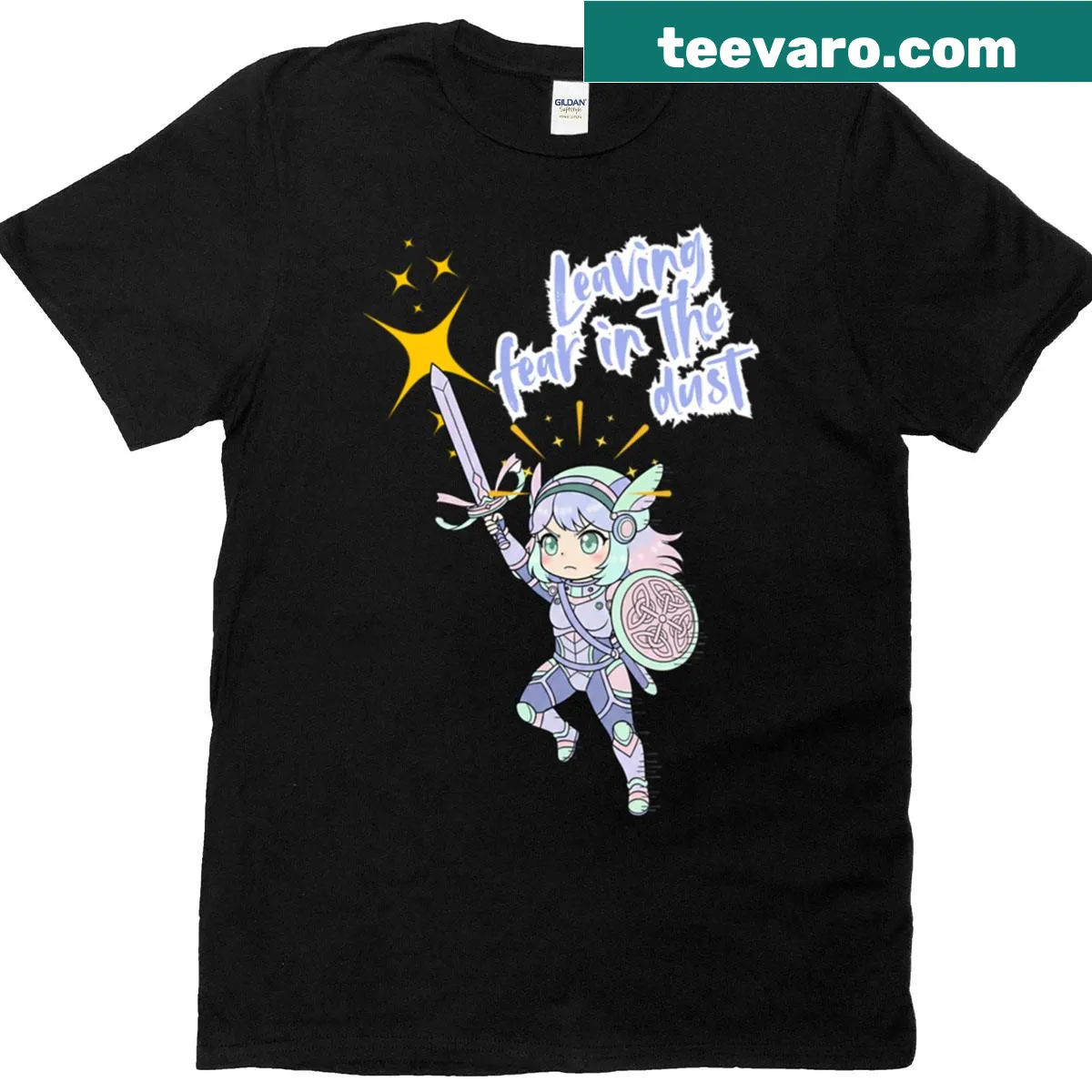 Kawaii Valkyrie warrior T-shirt with an inspirational graphic — on a men's t-shirt