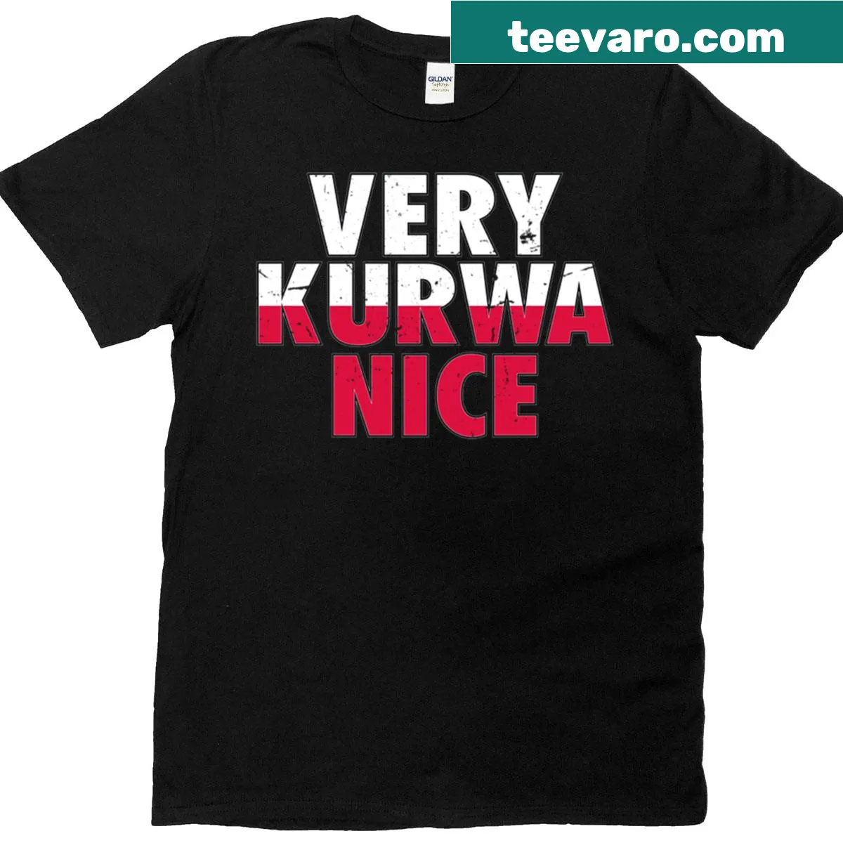 Playful typography celebrating Polish pride on T-shirt — on a men's t-shirt