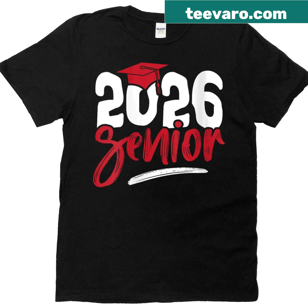 Graduation t-shirt for the class of 2026 with bold text — on a men's t-shirt
