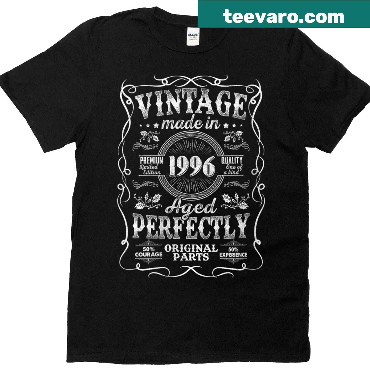 Vintage 30th birthday T-shirt celebrating 1996 — on a men's t-shirt