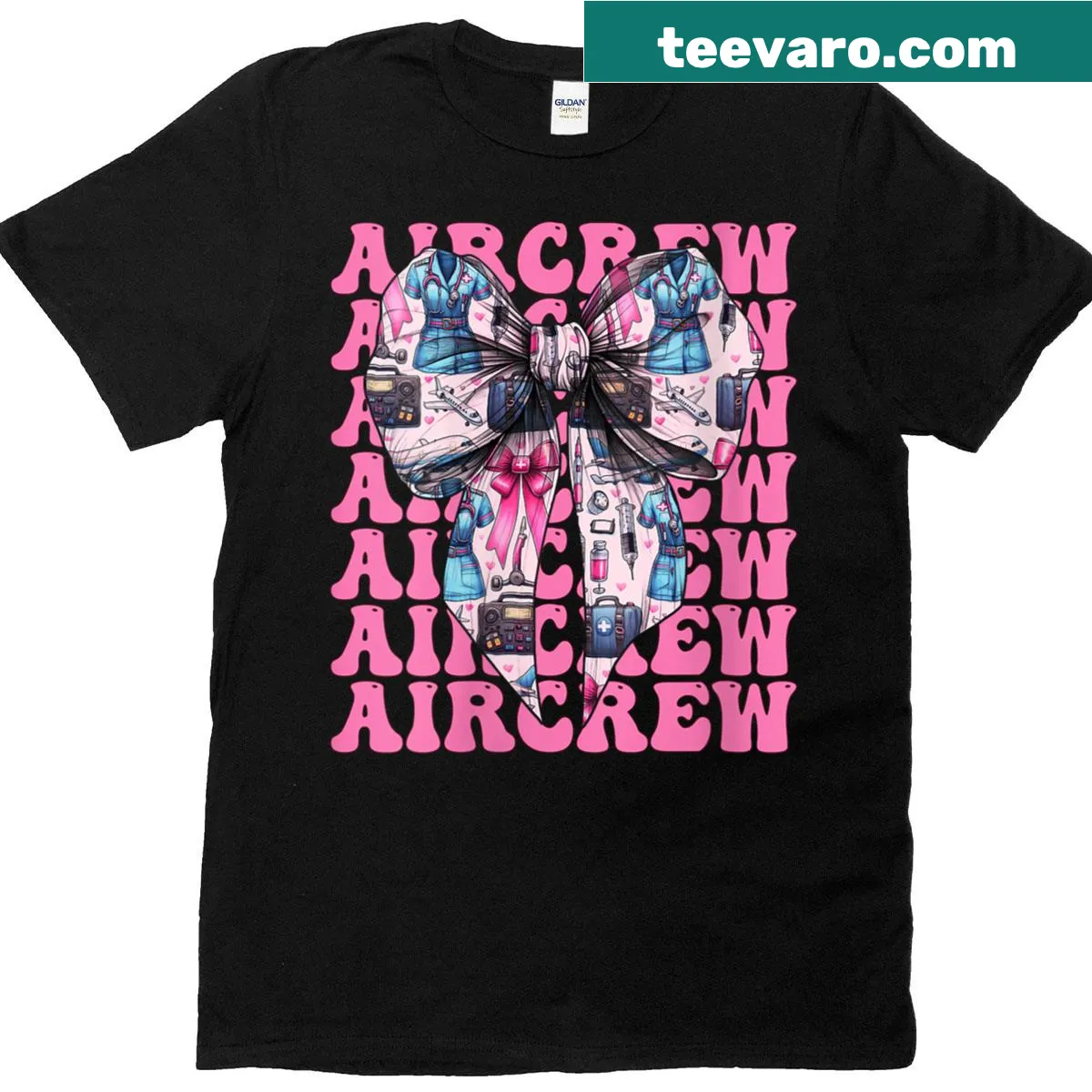 Empowering T-shirt for female flight nurses and paramedics — on a men's t-shirt