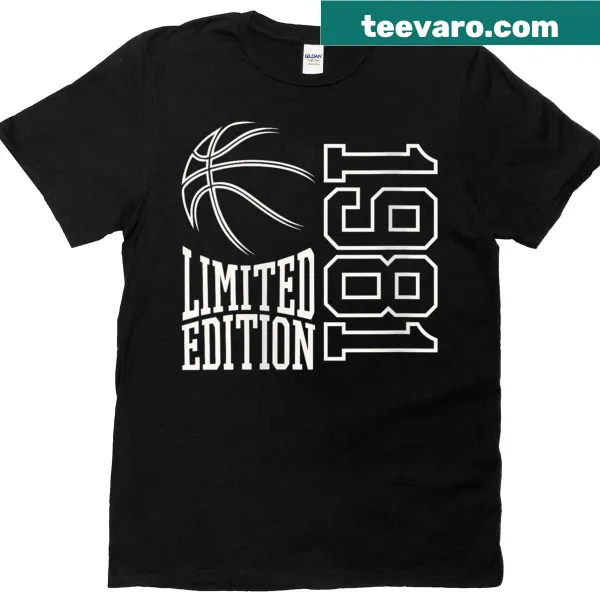 Birthday shirt with 'Born 1981 Legendary Since 1981' text