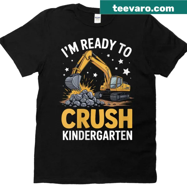Construction-themed kindergarten readiness T-shirt for teachers