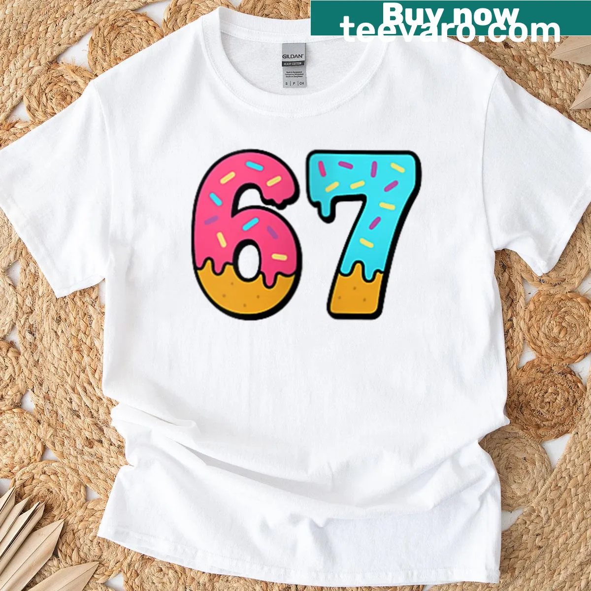 Cartoon ice cream-themed t-shirt with fun, playful graphics and text — on a men's t-shirt