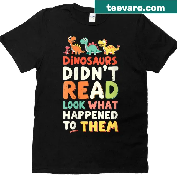 Humorous T-shirt for English teachers with dinosaur graphic