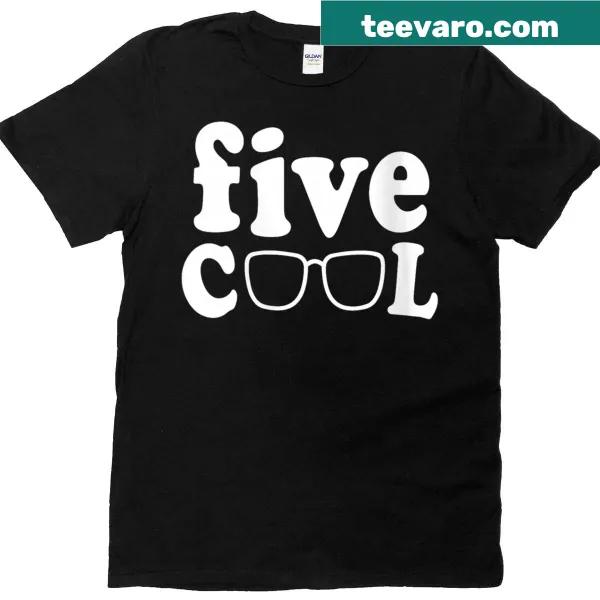 Cool birthday T-shirt for a 5-year-old with playful design