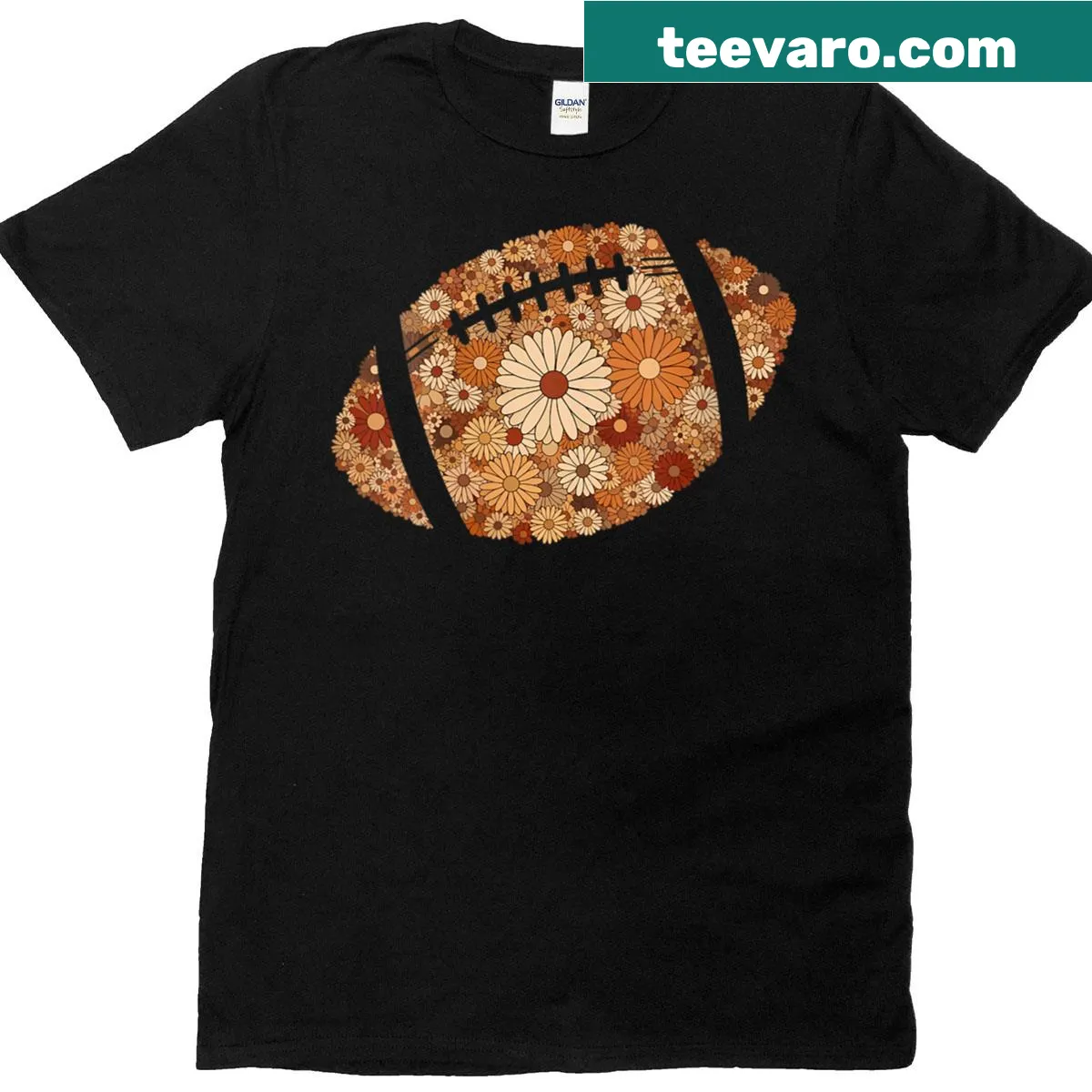 Floral blooms autumn season t-shirt for women — on a men's t-shirt