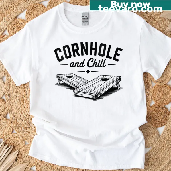 Funny cornhole player graphic T-shirt