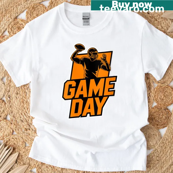 Game Day t-shirt with Quarterback text for football fans