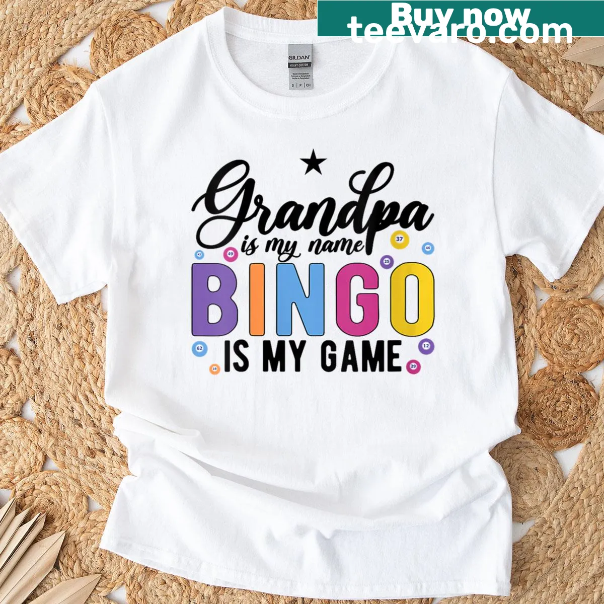 Funny Grandpa Is My Name graphic on a women's T-shirt — on a men's t-shirt