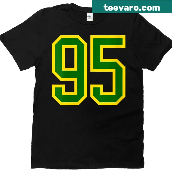Sports team T-shirt featuring the number 95 in bold typography.