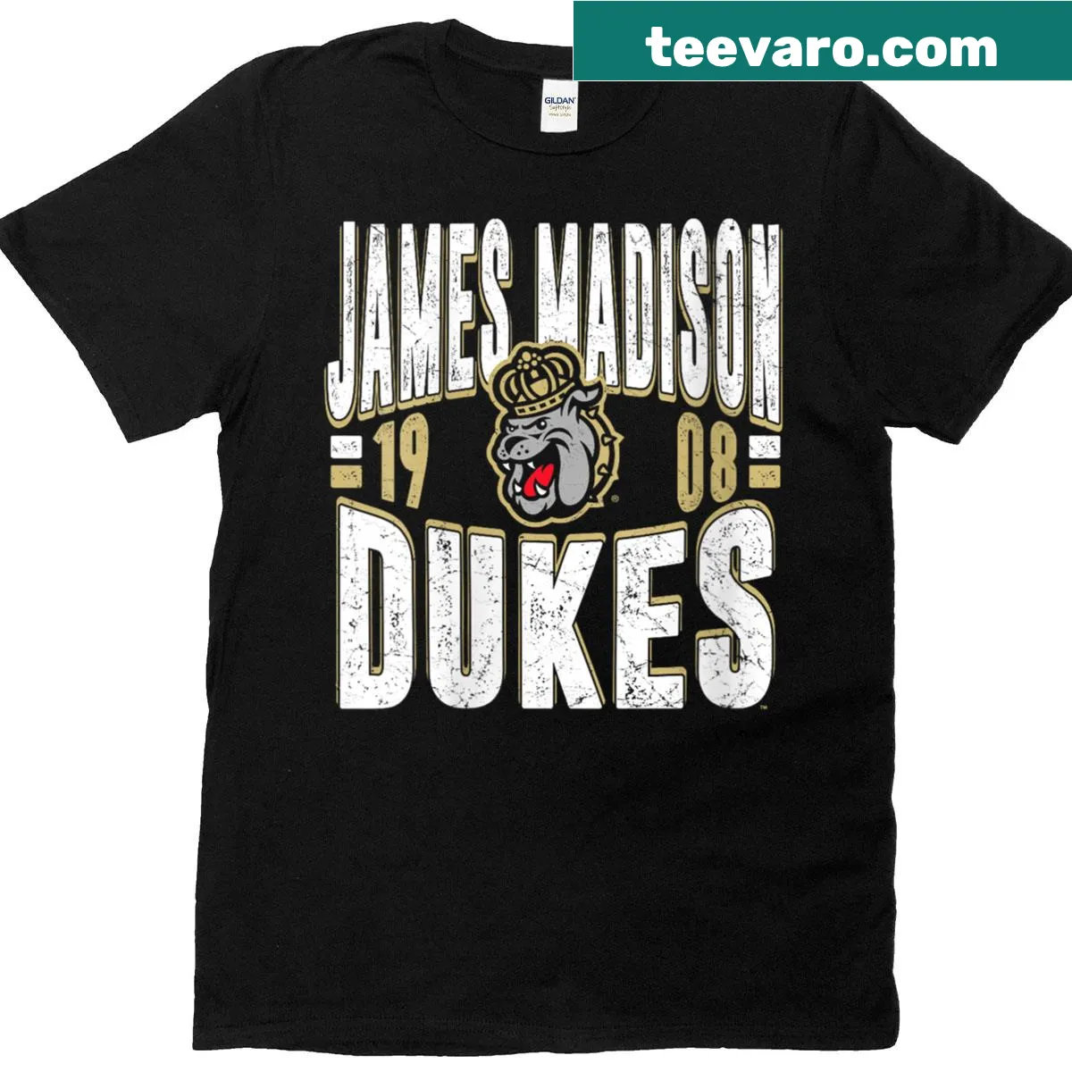 Vintage James Madison Dukes retro t-shirt — on a men's t-shirt