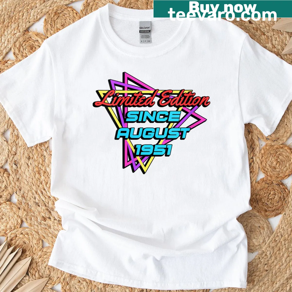 Limited Edition Since August 1951 typography graphic on a women's T-shirt — on a men's t-shirt