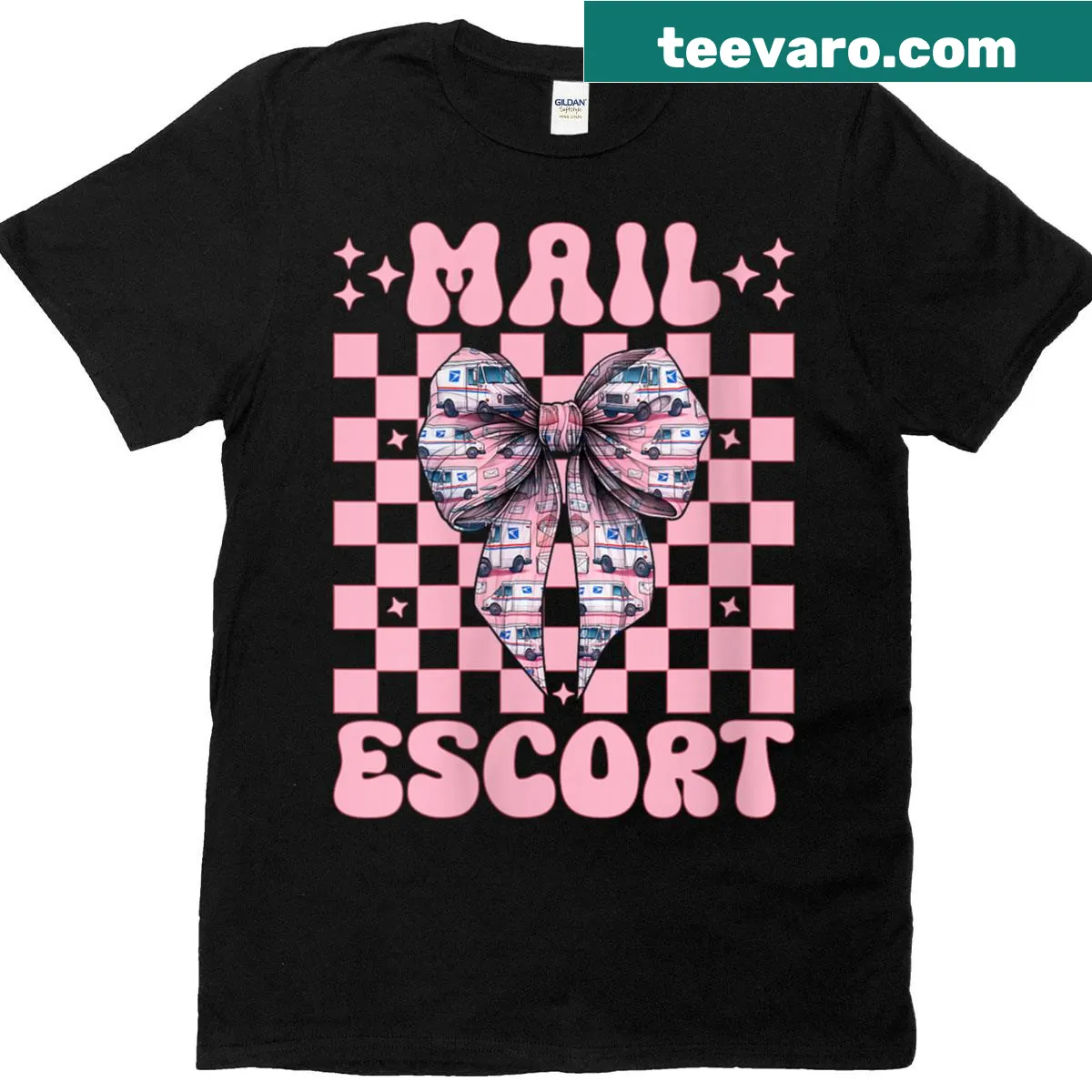 Playful T-shirt for mail carriers and postal workers — on a men's t-shirt