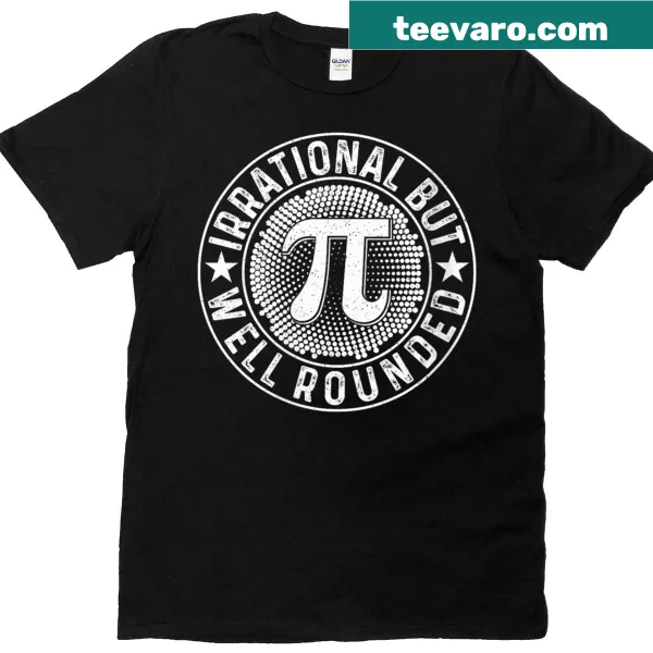 Funny pi-themed t-shirt with a clever joke