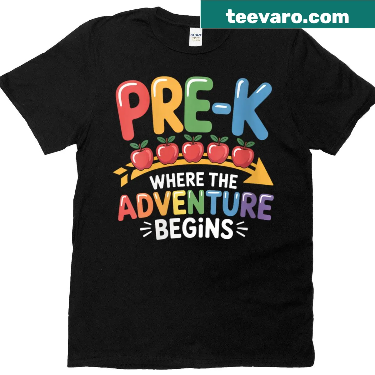 T-shirt for Pre-K teachers featuring an adventurous design. — on a men's t-shirt