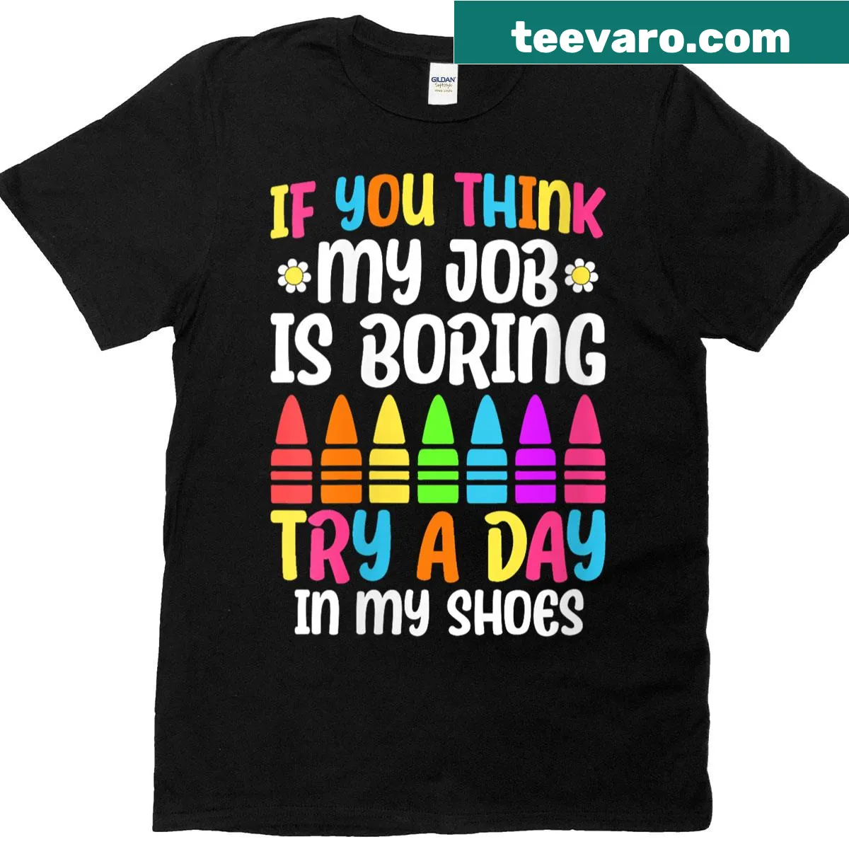 Funny t-shirt for preschool teachers with early childhood education theme — on a men's t-shirt