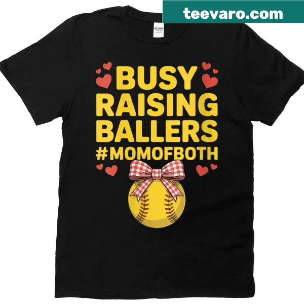 Proud mom t-shirt for raising softball players and sports players