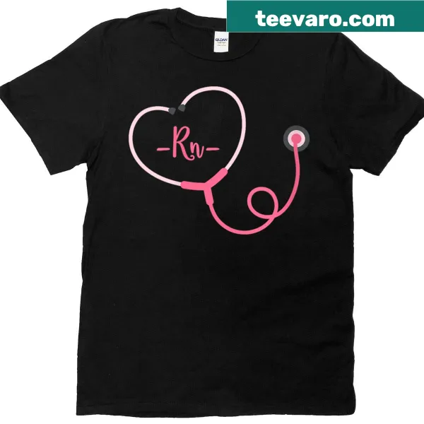 Registered Nurse T-shirt with stethoscope illustration