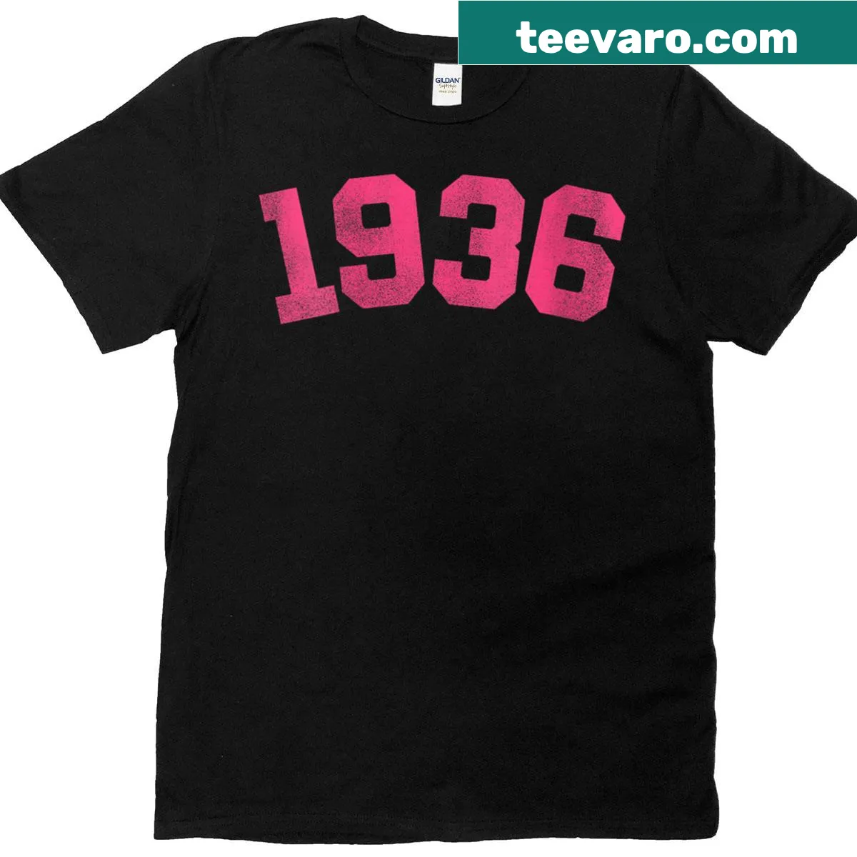 Vintage-style t-shirt celebrating 89th birthday with Retro 1936 design — on a men's t-shirt