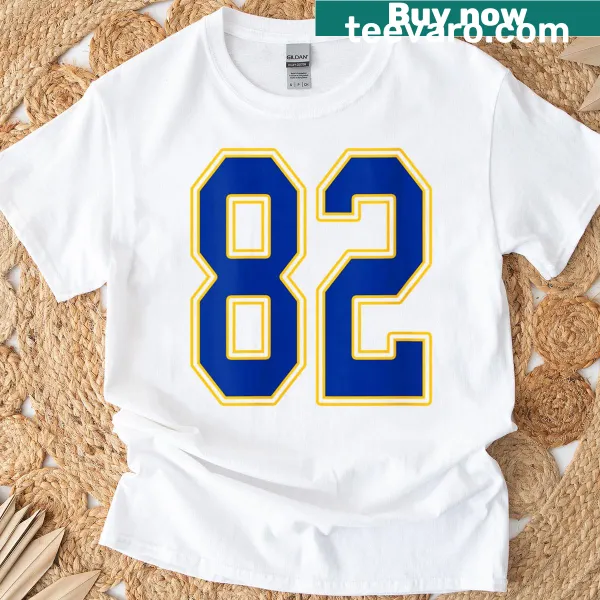 Jersey-style T-shirt with number 82 design