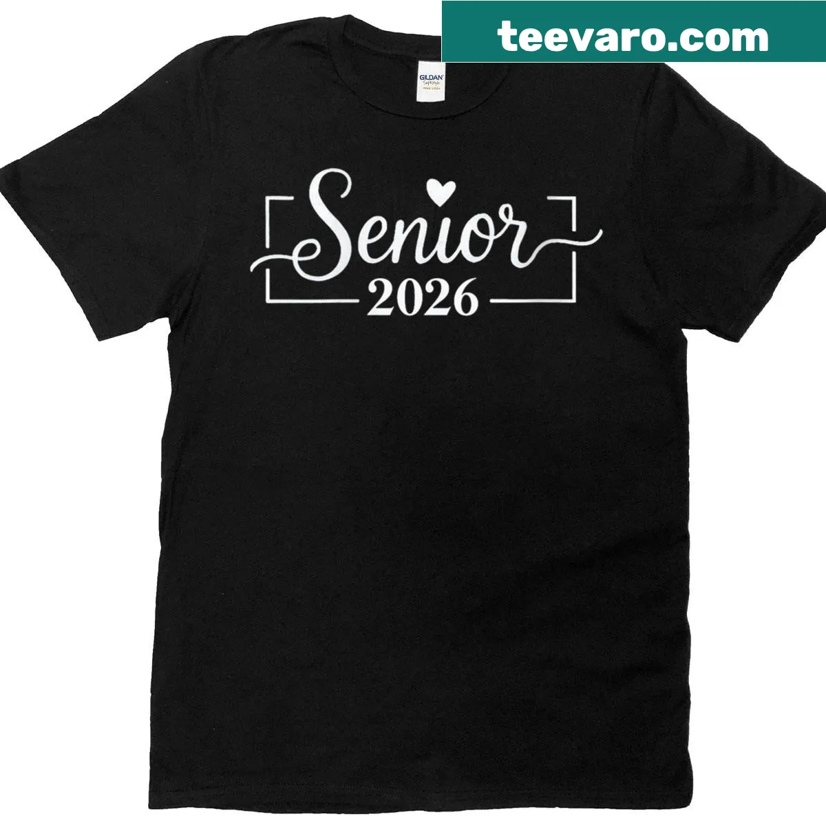 Senior 2026 graduation t-shirt with bold graphic design — on a men's t-shirt