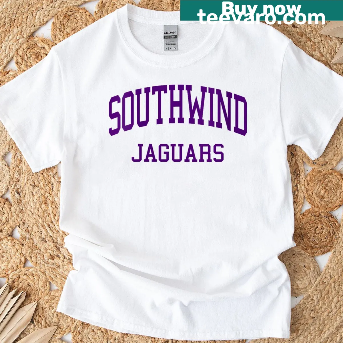 Retro Southwind High School graphic t-shirt — on a men's t-shirt
