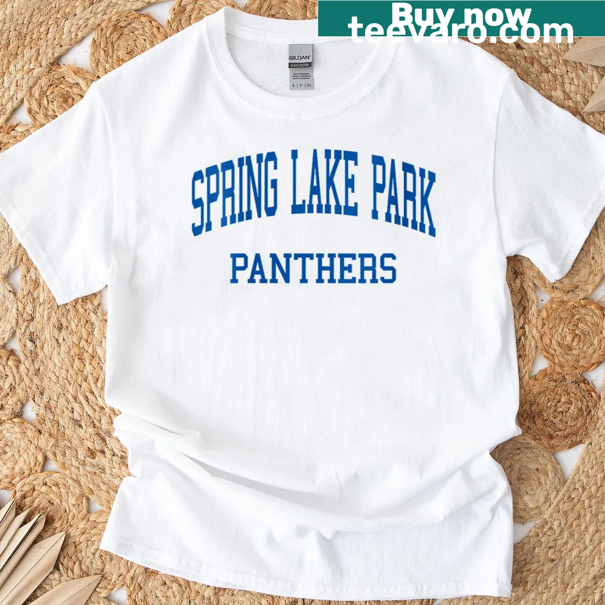 Spring Lake Park High School vintage t-shirt with classic emblem — on a men's t-shirt