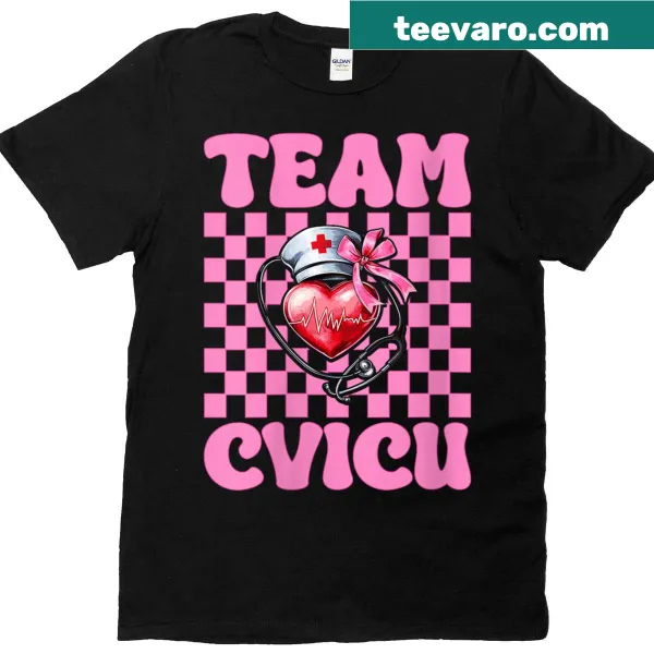 Typography graphic for cardiac nurses featuring 'Team Cvicu'
