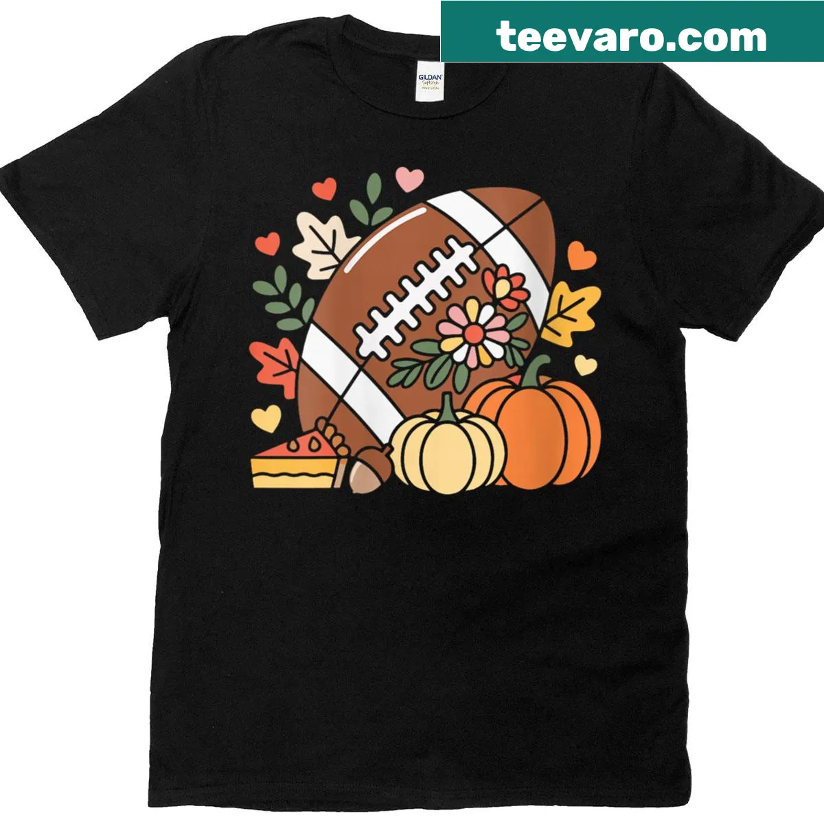 Thanksgiving football-themed graphic t-shirt with humorous text — on a men's t-shirt
