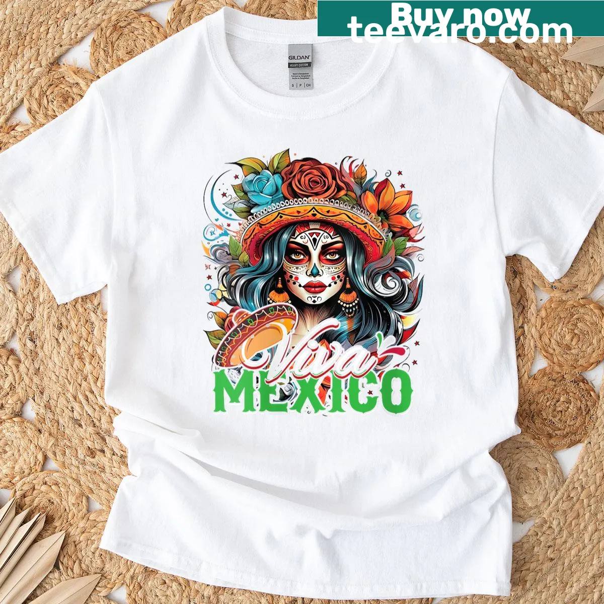 Patriotic T-shirt for women celebrating Mexican Independence Day — on a men's t-shirt